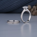 Load image into Gallery viewer, 10K White Gold Princess Cut Diamond Engagement With Wedding Matching Band Set Ring
