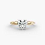 Load image into Gallery viewer, Heart Lab-Grown Diamond Knife-Edge Five-Prong Engagement Ring | Romantic Solitaire | IGI Certified | 10K/14K/18K Gold
