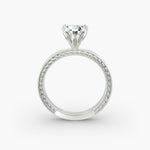 Load image into Gallery viewer, Heart Lab-Grown Diamond Ring – Rope Band with Milgrain | IGI Certified | 10K/14K/18K Gold
