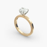 Load image into Gallery viewer, Heart Lab-Grown Diamond Ring – Rope Band with Milgrain | IGI Certified | 10K/14K/18K Gold
