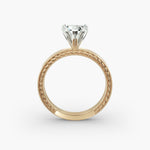 Load image into Gallery viewer, Heart Lab-Grown Diamond Ring – Rope Band with Milgrain | IGI Certified | 10K/14K/18K Gold
