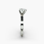 Load image into Gallery viewer, Heart Lab-Grown Diamond Solitaire Ring – 5-Prong Bold Band | IGI Certified | 10K/14K/18K Gold
