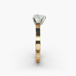 Load image into Gallery viewer, Heart Lab-Grown Diamond Solitaire Ring – 5-Prong Bold Band | IGI Certified | 10K/14K/18K Gold
