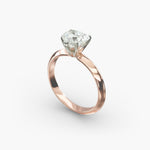 Load image into Gallery viewer, Heart Lab-Grown Diamond Solitaire Ring – 5-Prong Knife-Edge Band | IGI Certified | 10K/14K/18K Gold
