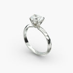 Load image into Gallery viewer, Heart Lab-Grown Diamond Solitaire Ring – 5-Prong Knife-Edge Band | IGI Certified | 10K/14K/18K Gold
