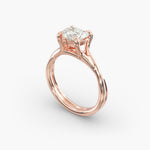Load image into Gallery viewer, Heart Lab-Grown Diamond Ring – Twisted Band Design | IGI Certified | 10K/14K/18K Gold
