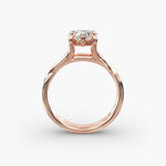 Load image into Gallery viewer, Heart Lab-Grown Diamond Ring – Twisted Band Design | IGI Certified | 10K/14K/18K Gold
