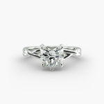 Load image into Gallery viewer, Heart Lab-Grown Diamond Ring – Twisted Band Design | IGI Certified | 10K/14K/18K Gold
