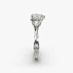 Load image into Gallery viewer, Heart Lab-Grown Diamond Ring – Twisted Band Design | IGI Certified | 10K/14K/18K Gold
