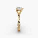Load image into Gallery viewer, Heart Lab-Grown Diamond Ring – Twisted Band Design | IGI Certified | 10K/14K/18K Gold

