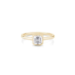 Load image into Gallery viewer, 18K Gold Asscher Cut Diamond Solitaire Engagement Ring

