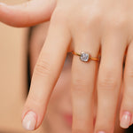 Load image into Gallery viewer, 18K Gold Asscher Cut Diamond Solitaire Engagement Ring

