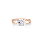 Load image into Gallery viewer, 18K Gold Round Cut Diamond Solitaire Engagement Ring
