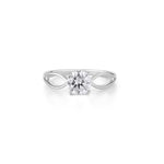 Load image into Gallery viewer, 18K Gold Round Cut Diamond Solitaire Engagement Ring
