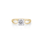 Load image into Gallery viewer, 18K Gold Round Cut Diamond Solitaire Engagement Ring
