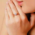 Load image into Gallery viewer, 18K Gold Round Cut Diamond Solitaire Engagement Ring
