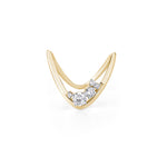Load image into Gallery viewer, 10K Gold Round Cut V Shaped Diamond Ring
