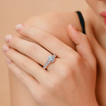 Load image into Gallery viewer, 10K Gold Round Cut Diamond Milgrain Solitaire Engagement Ring
