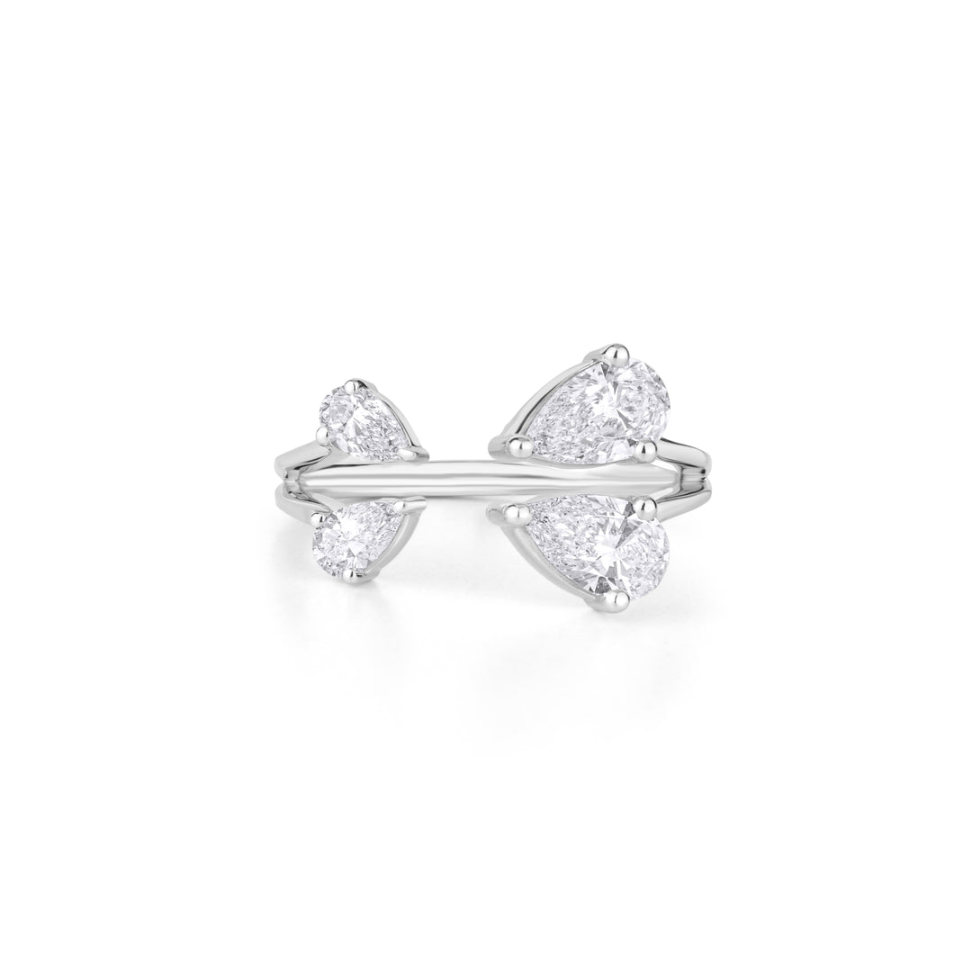 14K Gold Round Cut Twins Diamond Rings