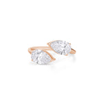 Load image into Gallery viewer, 18K Gold Pear Cut Diamond Toi Et Moi Engagement Ring
