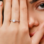 Load image into Gallery viewer, 10K Gold Perfect Round Cut Solitaire Diamond Engagement Ring
