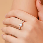 Load image into Gallery viewer, 10K Gold Perfect Round Cut Solitaire Diamond Engagement Ring
