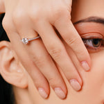 Load image into Gallery viewer, 10K Gold Perfect Round Cut Solitaire Diamond Engagement Ring
