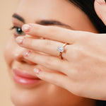 Load image into Gallery viewer, 14K Gold Emerald Cut Lab Grown Diamond Solitaire Engagement Ring

