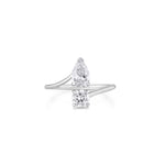 Load image into Gallery viewer, 10K Gold Pear And Round Toi Et Moi Lab Grown Diamond Ring

