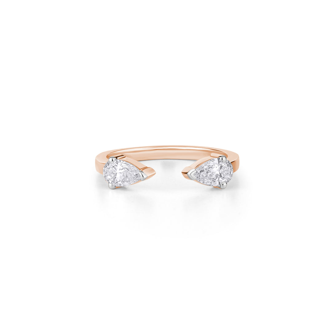 14K Gold Ella Toi Et Moi Lab Diamond Ring