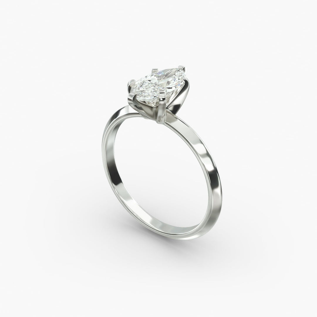 Marquise Lab Grown Diamond Solitaire Ring | 1.00–5.00 Carat | Classic Band | IGI Certified | 10K/14K/18K Yellow, White, Rose Gold