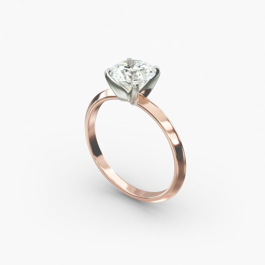Round Lab Grown Diamond Solitaire Ring | 1.00–5.00 Carat | Classic Band | IGI Certified | 10K/14K/18K Yellow, White, Rose Gold