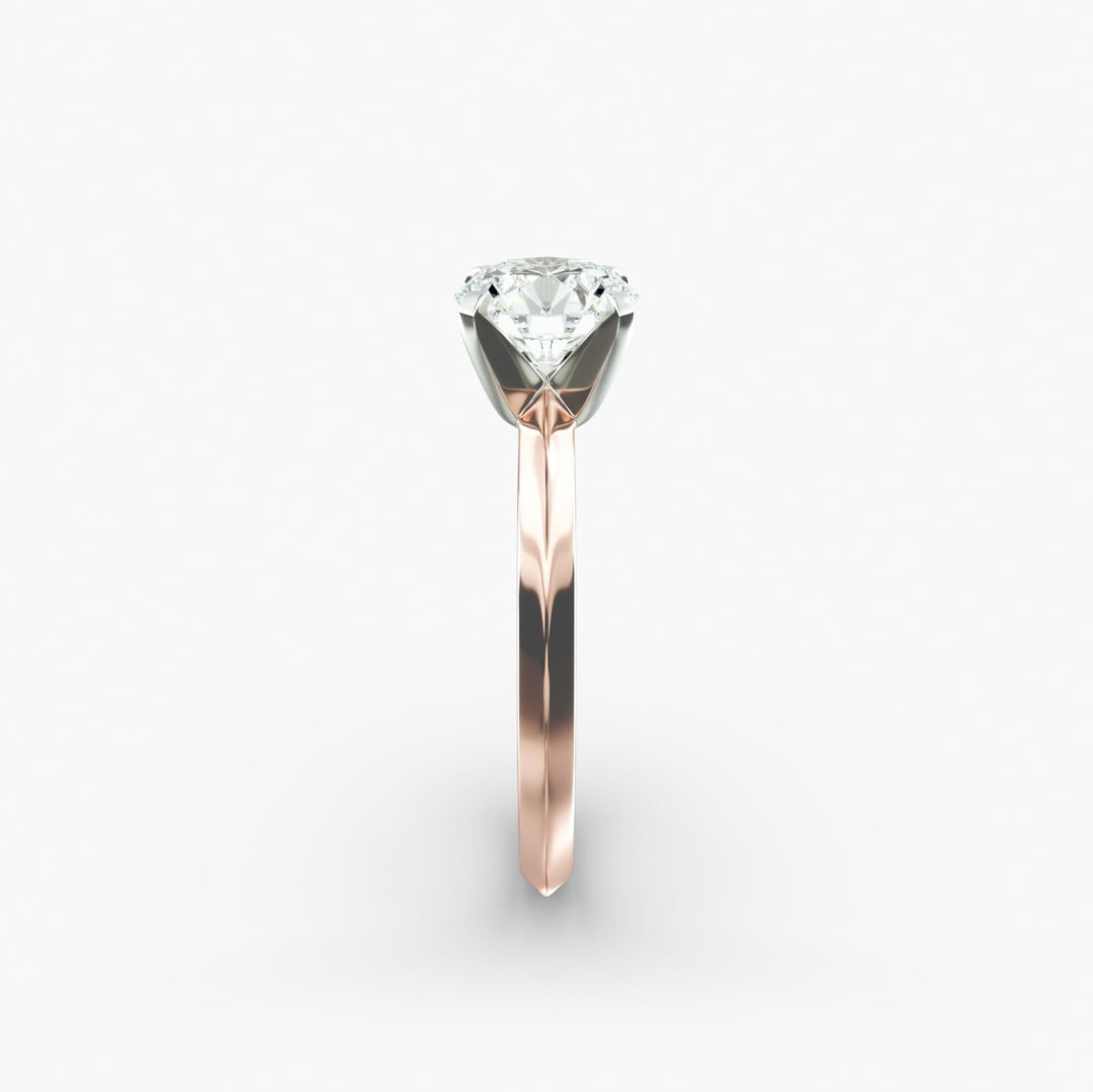 Round Lab Grown Diamond Solitaire Ring | 1.00–5.00 Carat | Classic Band | IGI Certified | 10K/14K/18K Yellow, White, Rose Gold