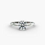 Load image into Gallery viewer, Round Lab Grown Diamond Solitaire Ring | 1.00–5.00 Carat | Classic Band | IGI Certified | 10K/14K/18K Yellow, White, Rose Gold

