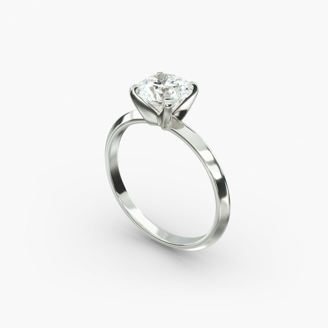 Round Lab Grown Diamond Solitaire Ring | 1.00–5.00 Carat | Classic Band | IGI Certified | 10K/14K/18K Yellow, White, Rose Gold