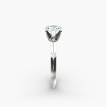 Load image into Gallery viewer, Round Lab Grown Diamond Solitaire Ring | 1.00–5.00 Carat | Classic Band | IGI Certified | 10K/14K/18K Yellow, White, Rose Gold

