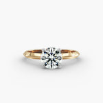 Load image into Gallery viewer, Round Lab Grown Diamond Solitaire Ring | 1.00–5.00 Carat | Classic Band | IGI Certified | 10K/14K/18K Yellow, White, Rose Gold
