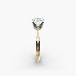 Load image into Gallery viewer, Round Lab Grown Diamond Solitaire Ring | 1.00–5.00 Carat | Classic Band | IGI Certified | 10K/14K/18K Yellow, White, Rose Gold
