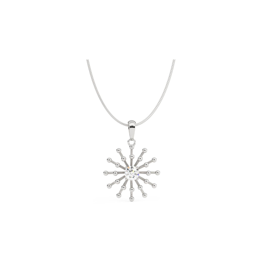 0.47 CT Lab-Grown Diamond Unique Floral Pendant Necklace | IGI Certified | Elegant Design