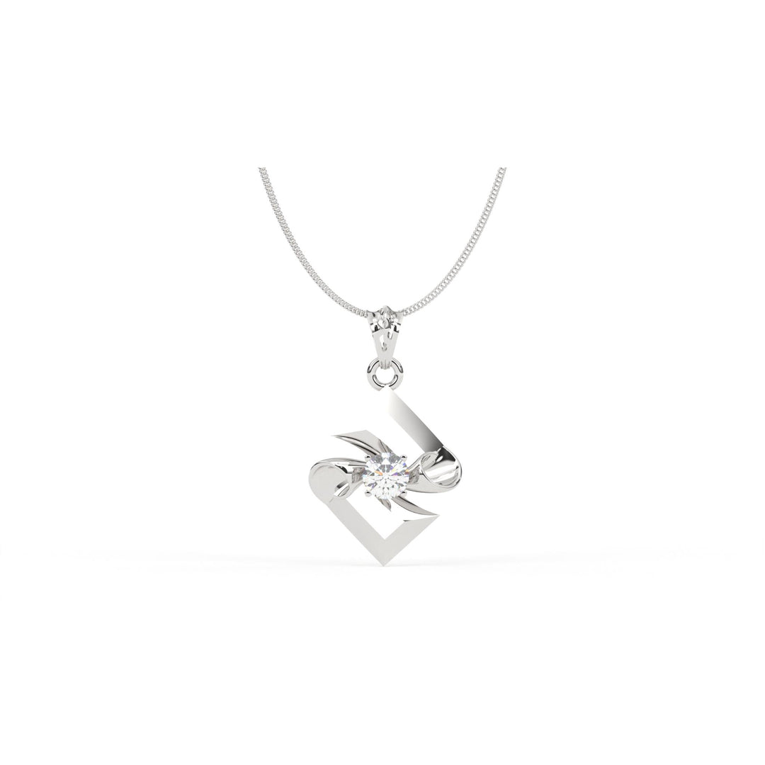 0.47 CT Lab-Grown Diamond Twisted Pendant Necklace | Solid Gold | Modern Elegant Design