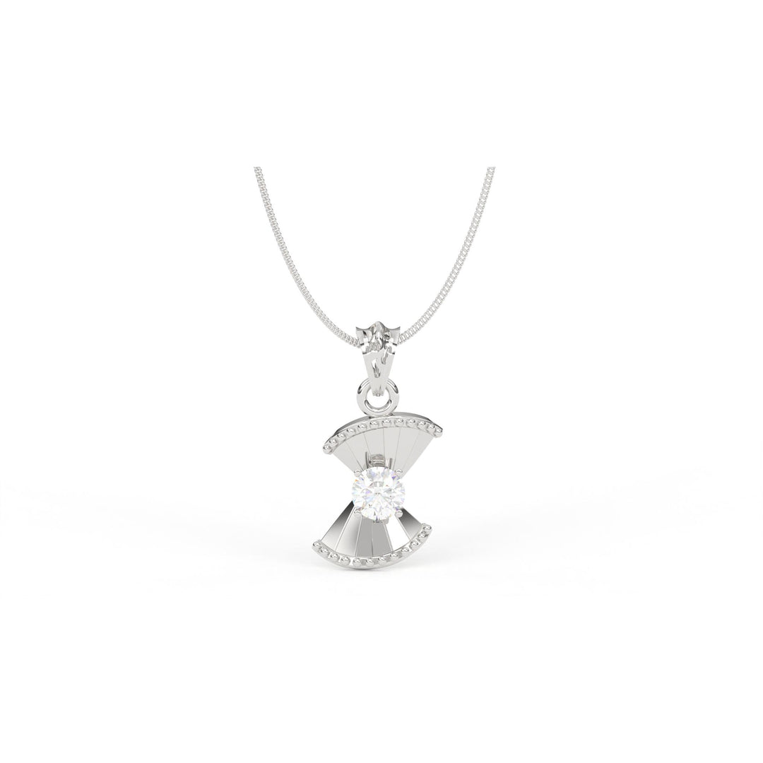 0.47 CT Lab-Grown Diamond Blade & Ball Pendant Necklace | Solid Gold | Modern Design
