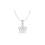 Load image into Gallery viewer, 0.47 CT Lab-Grown Diamond Flower Pendant Necklace | Solid Gold | Elegant Floral Design
