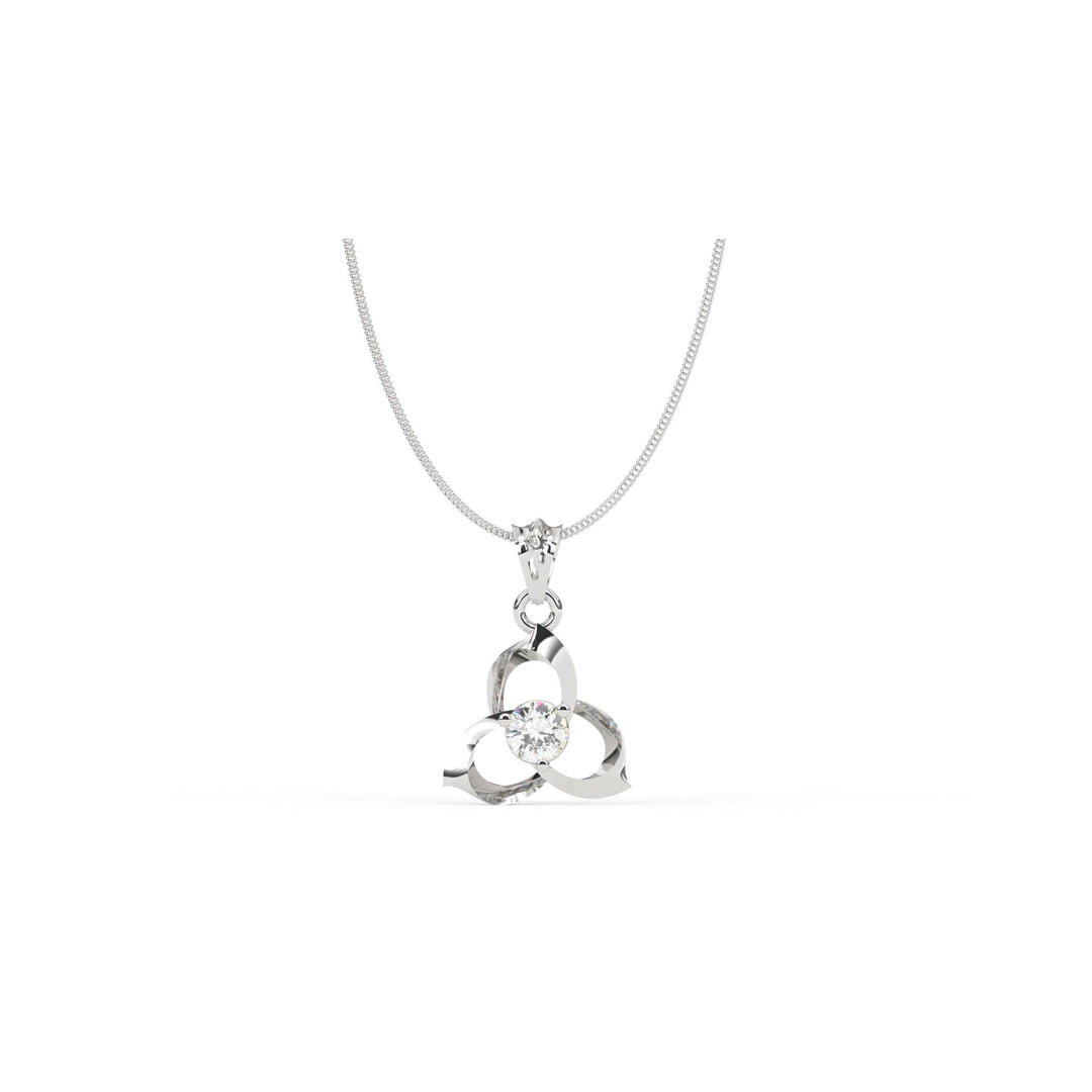 0.38 CT Lab-Grown Diamond Leaf Pendant Necklace | Solid Gold | Elegant Nature-Inspired Design