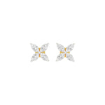 Load image into Gallery viewer, Marquise Lab-Grown Diamond Earrings 0.88 CTW – 8 Stones | Screw Back | 10K, 14K, 18K White, Yellow &amp; Rose Gold | IGI Certified
