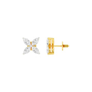 Marquise Lab-Grown Diamond Earrings 0.88 CTW – 8 Stones | Screw Back | 10K, 14K, 18K White, Yellow & Rose Gold | IGI Certified