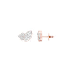 Load image into Gallery viewer, Marquise &amp; Round Lab-Grown Diamond Cluster Earrings 0.45 CTW – 8 Stones | 10K, 14K, 18K White, Yellow &amp; Rose Gold | IGI Certified
