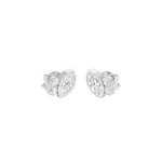 Load image into Gallery viewer, Marquise &amp; Round Lab-Grown Diamond Cluster Earrings 0.45 CTW – 8 Stones | 10K, 14K, 18K White, Yellow &amp; Rose Gold | IGI Certified
