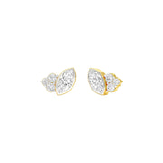 Marquise & Round Lab-Grown Diamond Cluster Earrings 0.45 CTW – 8 Stones | 10K, 14K, 18K White, Yellow & Rose Gold | IGI Certified