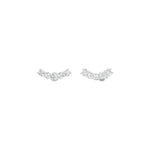 Load image into Gallery viewer, Round Lab-Grown Diamond Linear Ear Climber Earrings 0.30 CTW – 10 Stones | Prong-Set | 10K, 14K, 18K White, Yellow &amp; Rose Gold | IGI Certified
