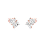 Load image into Gallery viewer, Emerald &amp; Heart Lab-Grown Diamond Toi et Moi Earrings 0.66 CTW – 4 Stones | Two-Stone Design | 10K, 14K, 18K White, Yellow &amp; Rose Gold | IGI Certified
